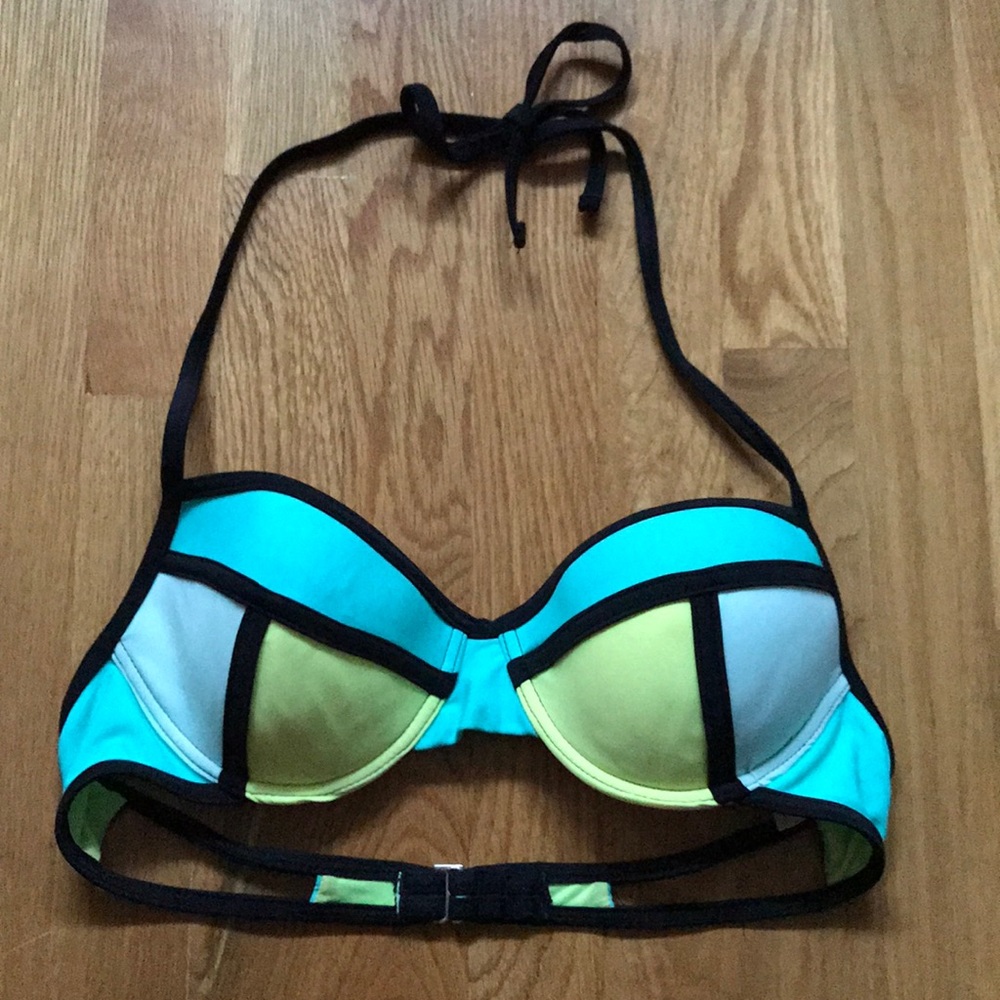 Xhilaration Color Block Bikini Top - Size L/G
